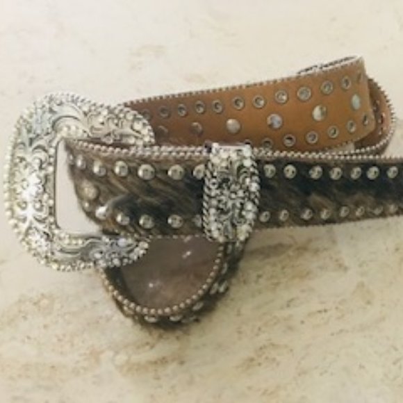 NWOT Nocona Genuine Leather  Rhinestone Belt main image 4